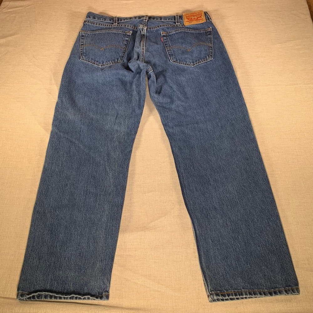 Levi Strauss 505 Jeans Mens W38‎ L30 See Pics Blue Straight Fit Denim Classic - Picture 3 of 11